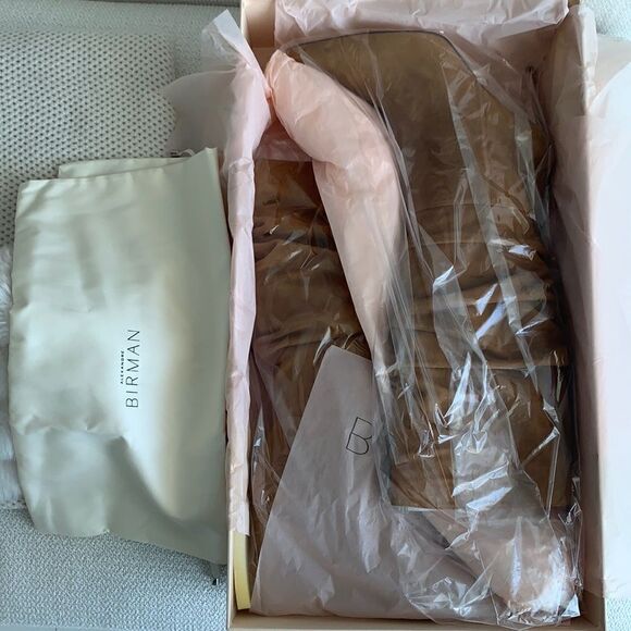 Alexandre Birman Lucy Suede Scrunch Boots Walnut Camel Brown - Picture 8 of 11